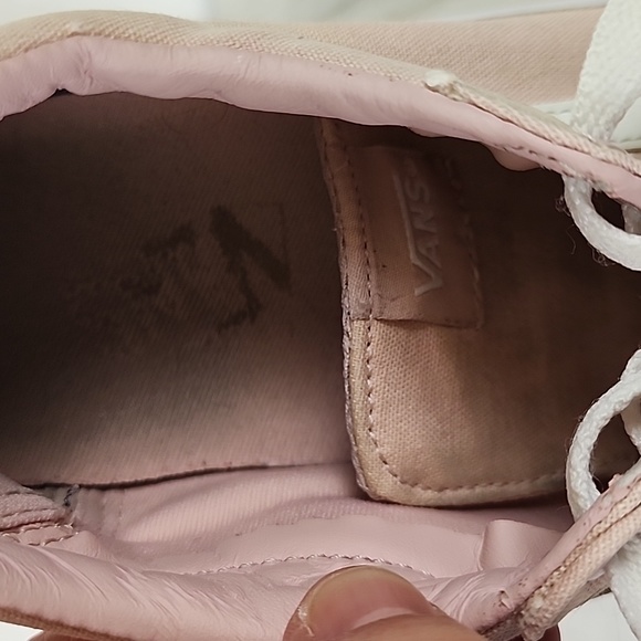Vans Off the Wall blush pink low profile canvas sneakers tennis shoes Size 8.5 - Picture 7 of 8